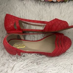 Seychelles Heritage / Peep toe flats